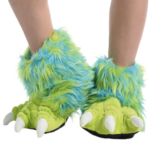 Green Monster Paw Slipper