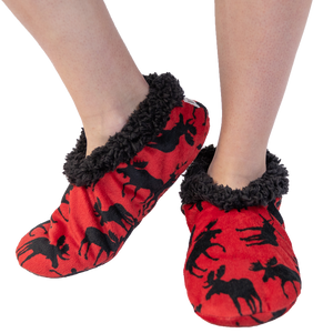 Classic Moose Red Fuzzy Feet