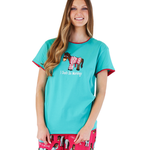 Don't Do Mornings Horse Womens Tee