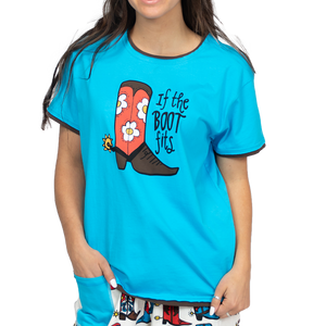 If The Boot Fits Womens PJ Tee