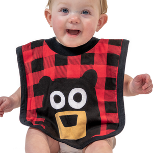 Bear Plaid Bib