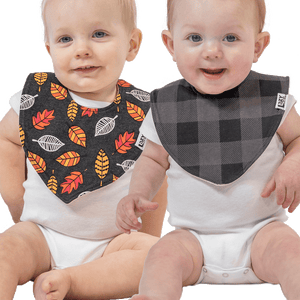 Leaves | 2 Pack - Infant Bandana Bib