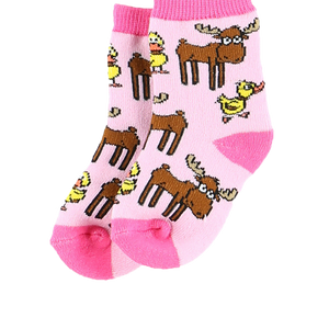 Duck Moose Infant Sock Pink