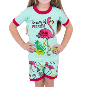 Flamingo | Kid PJ Shorts Set