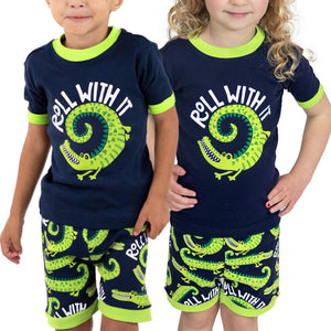 Just Roll With It | Kid PJ Shorts Set