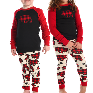 Allover Bear Check Kid PJ Set