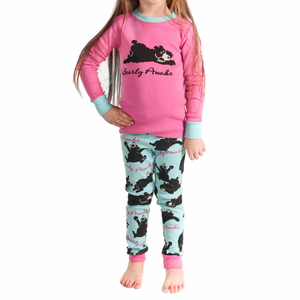 Bearly Awake Girl Kid PJ Set