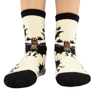 Bat Moose Kid Sock