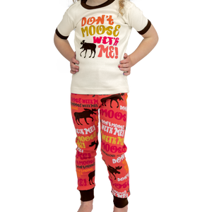 Don't Moose Pink Kids PJ Set