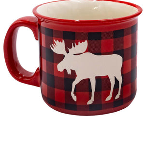 Moose Plaid Red Camp Style Mug by LazyOne
