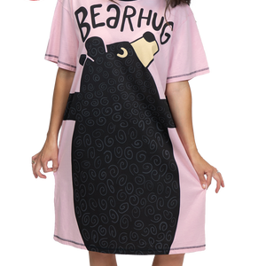 Bear Hug Pink Women's Nightshirt