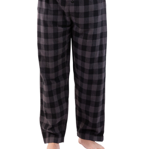 Grey Plaid Unisex Flannel PJ Pants