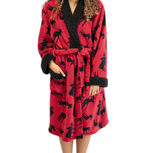 LazyOne - Women's Bathrobes Classic Moose