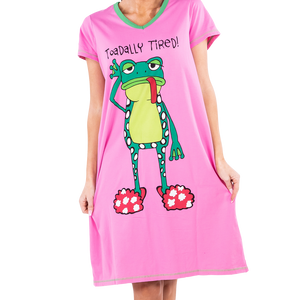 Toadally Tired Vneck Nightshirt
