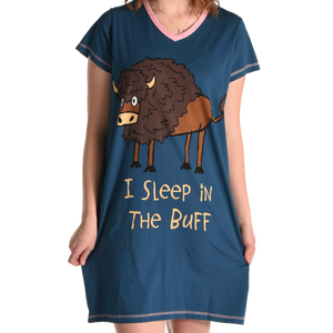 Sleep in the Buff Vneck Nightshirt