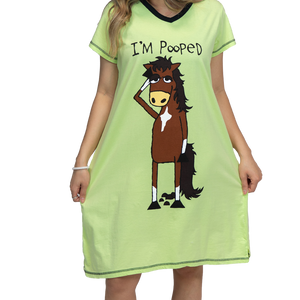 Pooped Horse Vneck Nightshirt