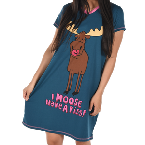 Moose Kiss Vneck Nightshirt