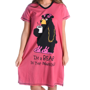 Bear in the Mornings Vneck Nightshirt
