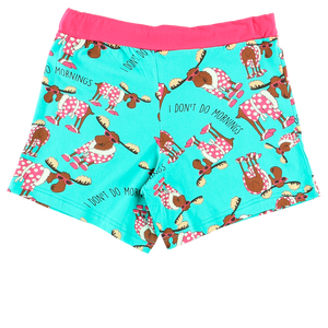 Don't Do Mornings Moose Womens Boxer
