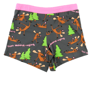 Text Moose-age Womens Boxer