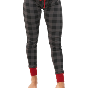 Grey Plaid Womens PJ Legging